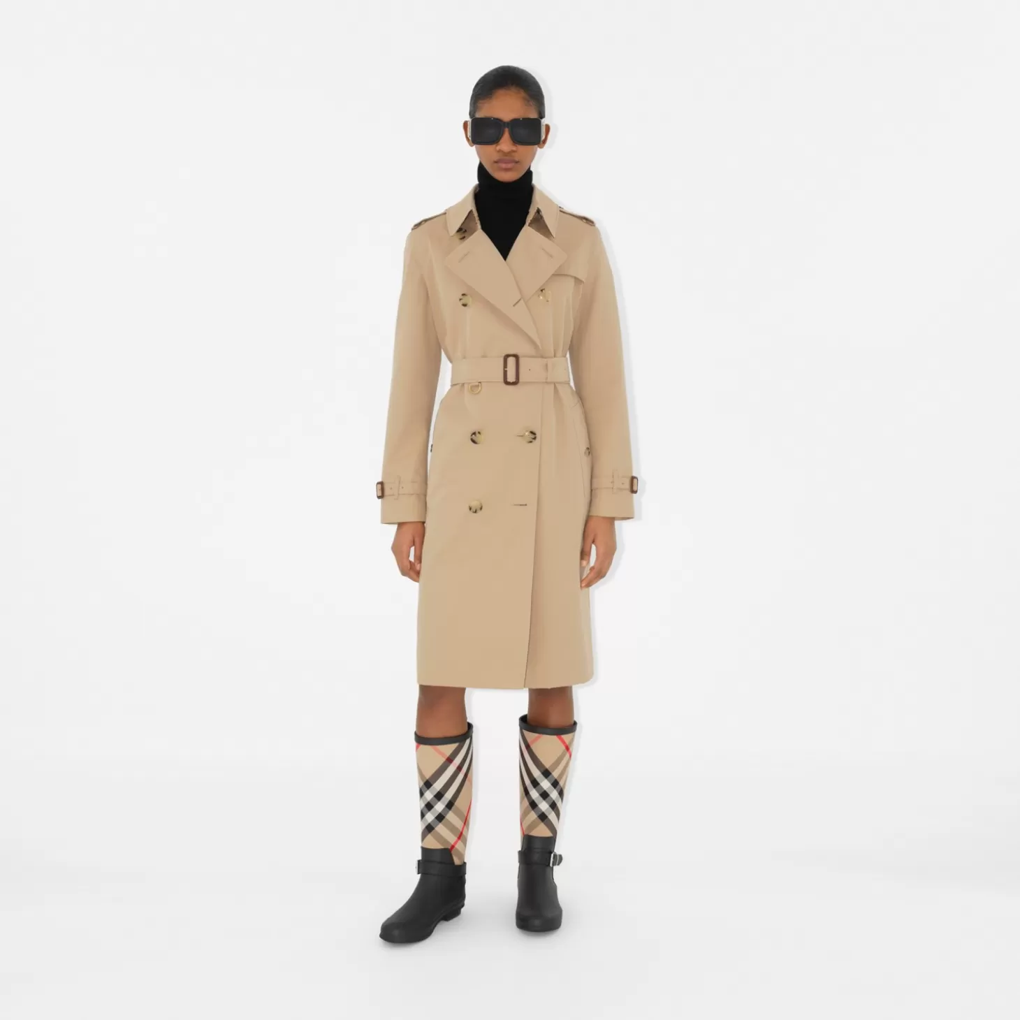 Burberry Tb fyrkantiga solglasögon*Kvinnor Solglasögon