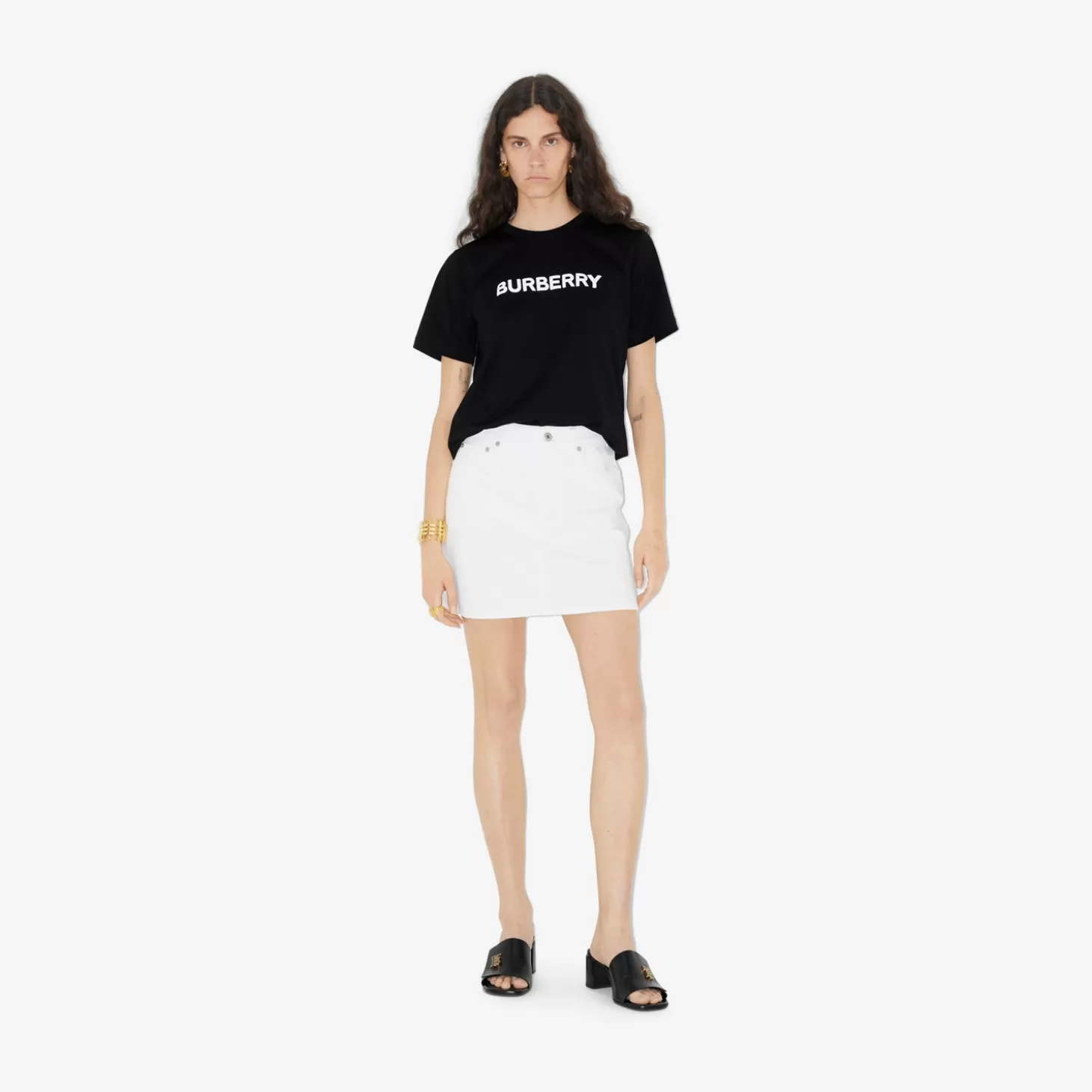 Burberry T-shirt med logotyptryck*Kvinnor T-shirts