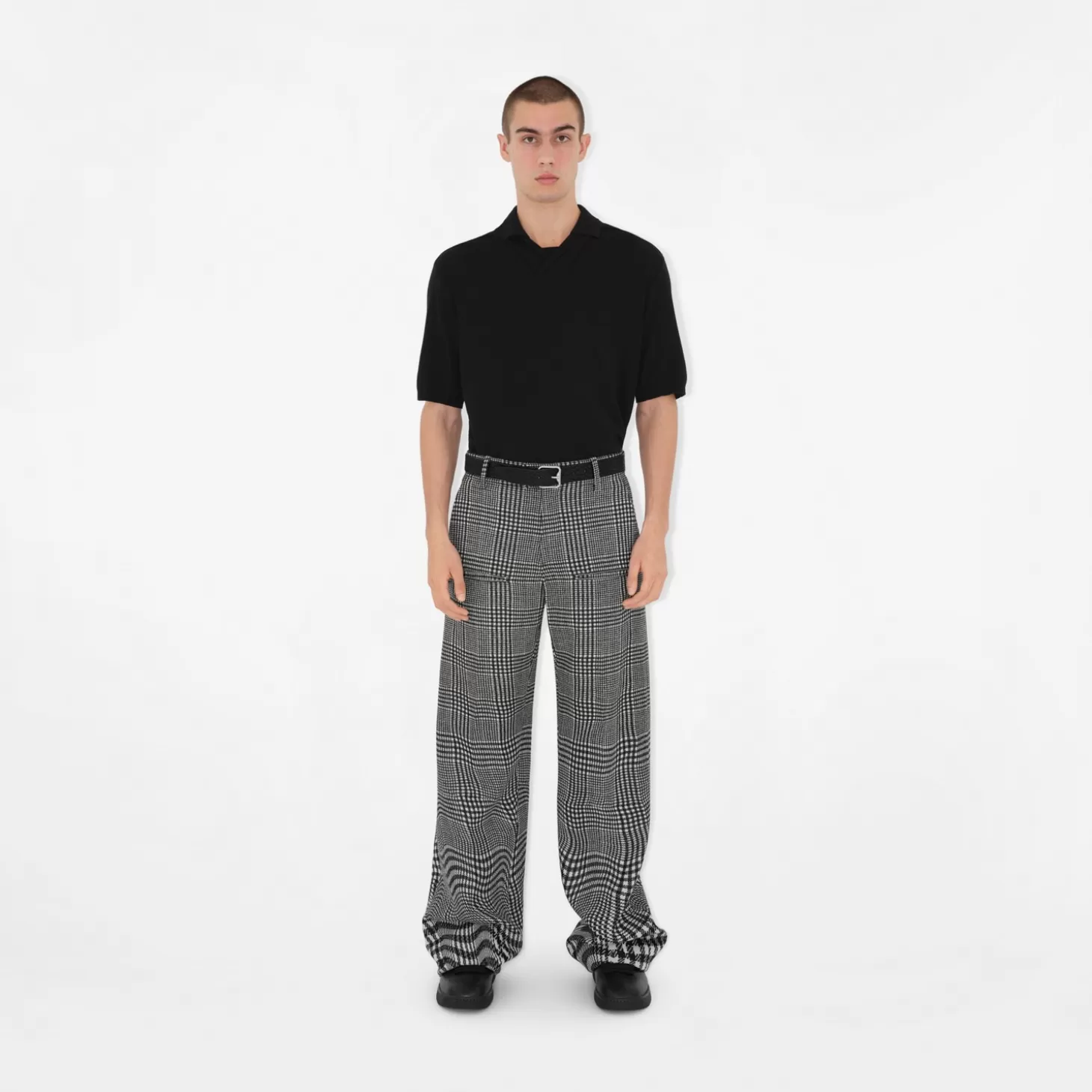 Burberry Ull pikétröja*Män Polos & T-shirts | Stickat