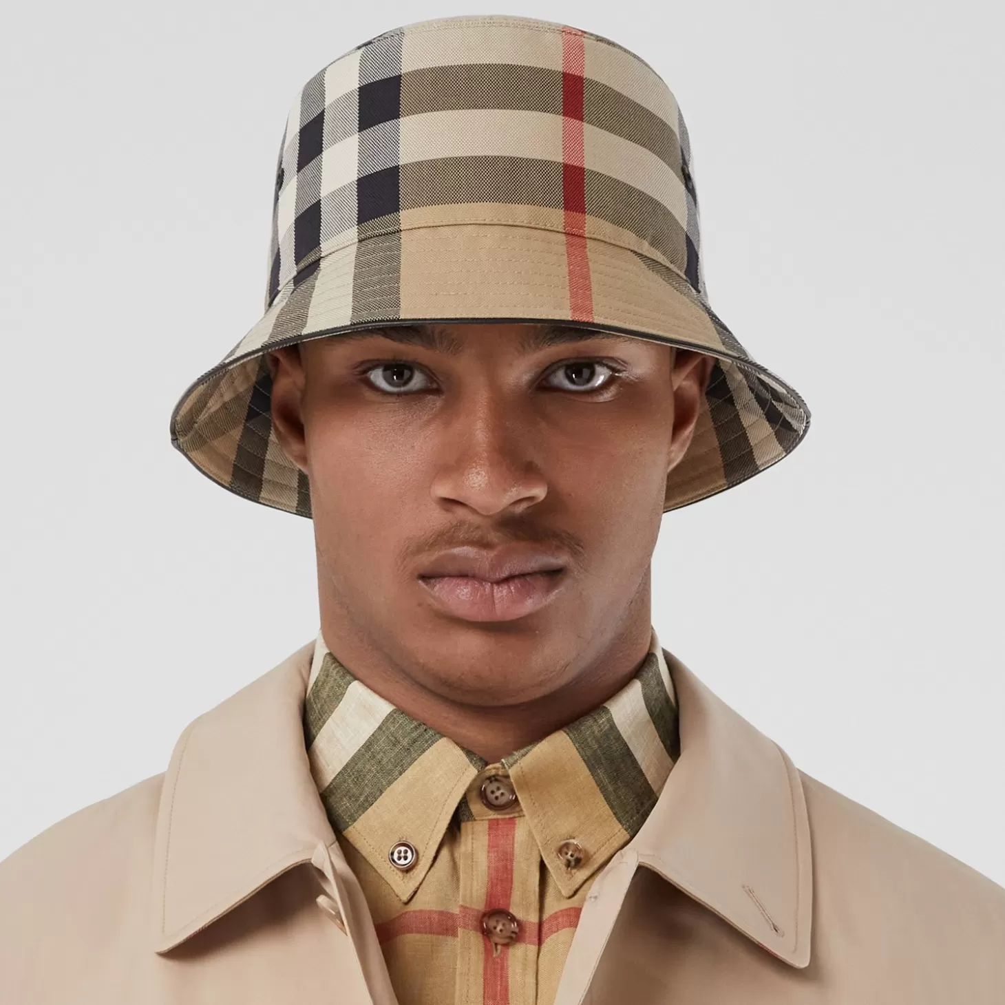 Burberry Överdriven rutig bomullshatt*Män/Kvinnor Mössor och handskar | Mössor och handskar