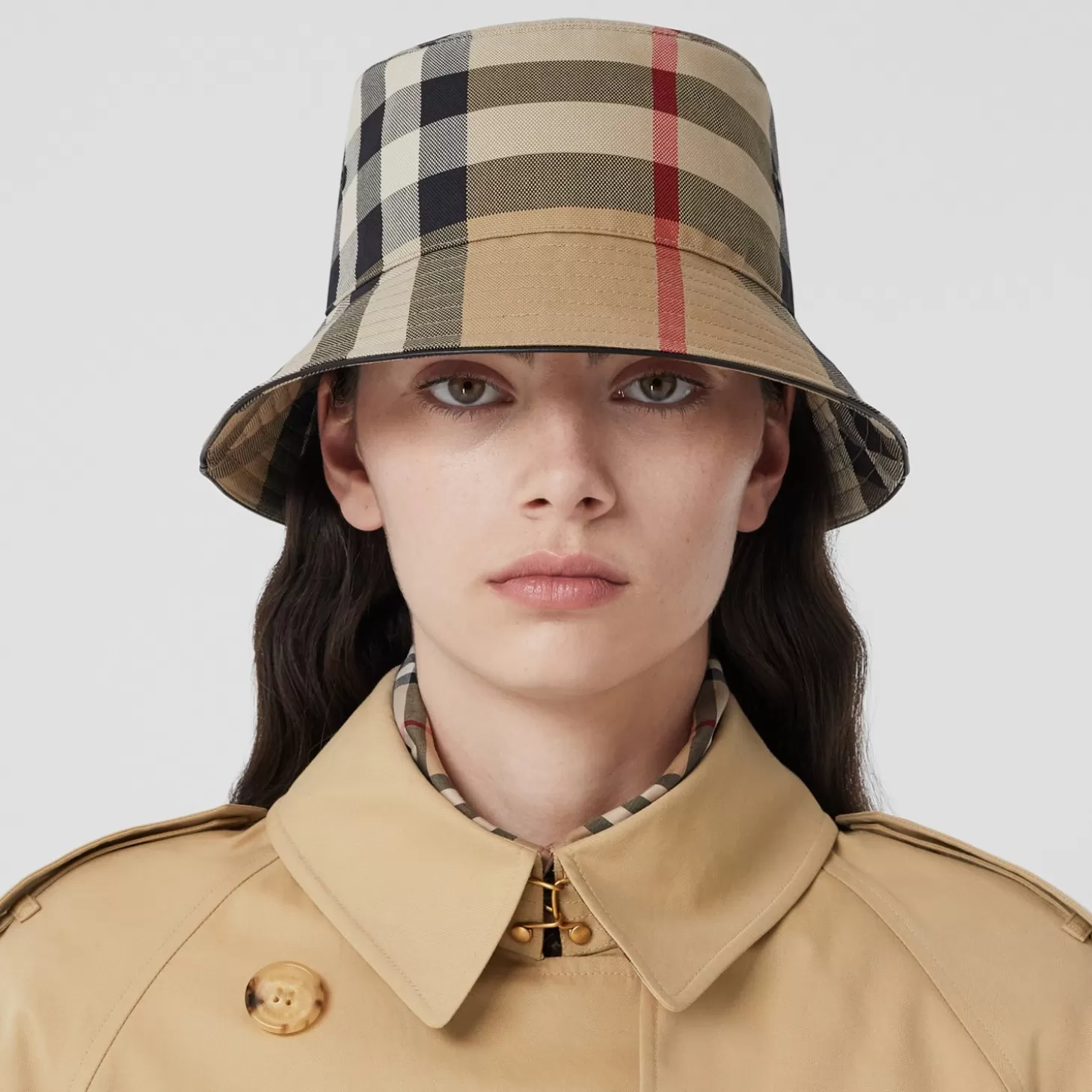 Burberry Överdriven rutig bomullshatt*Män/Kvinnor Mössor och handskar | Mössor och handskar