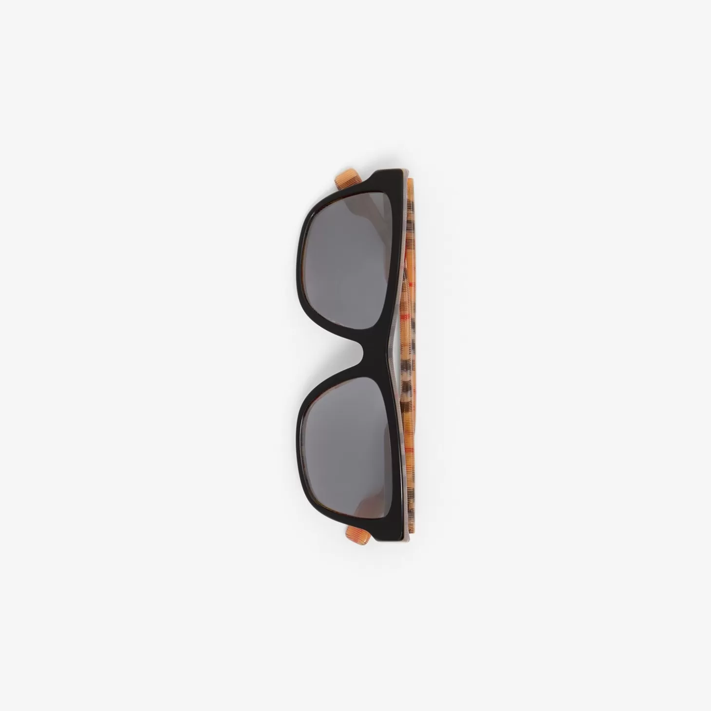 Burberry Vintage Check Detail Square Frame Solglasögon*Män Solglasögon