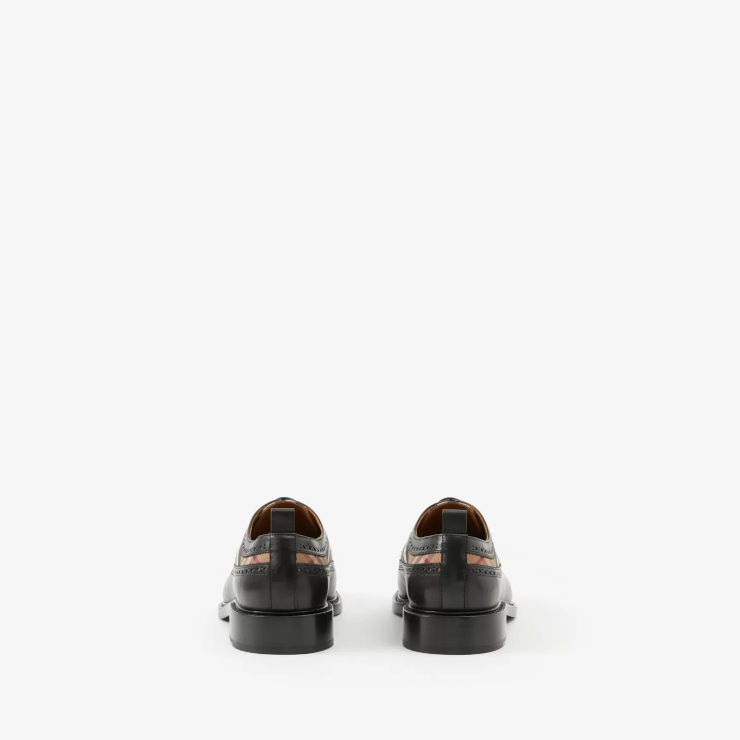 Burberry Vintage Check Panel Läder Derby Skor*Män Loafers & Snörbyxor