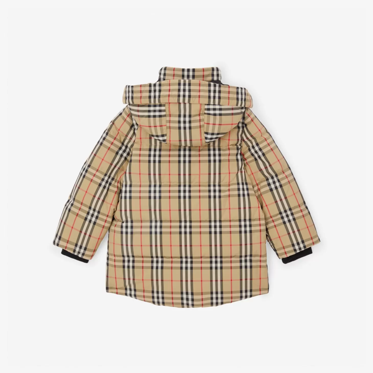 Burberry Vintage rutig nylon huva pufferrock*Barn Badkläder | Klackar och jackor