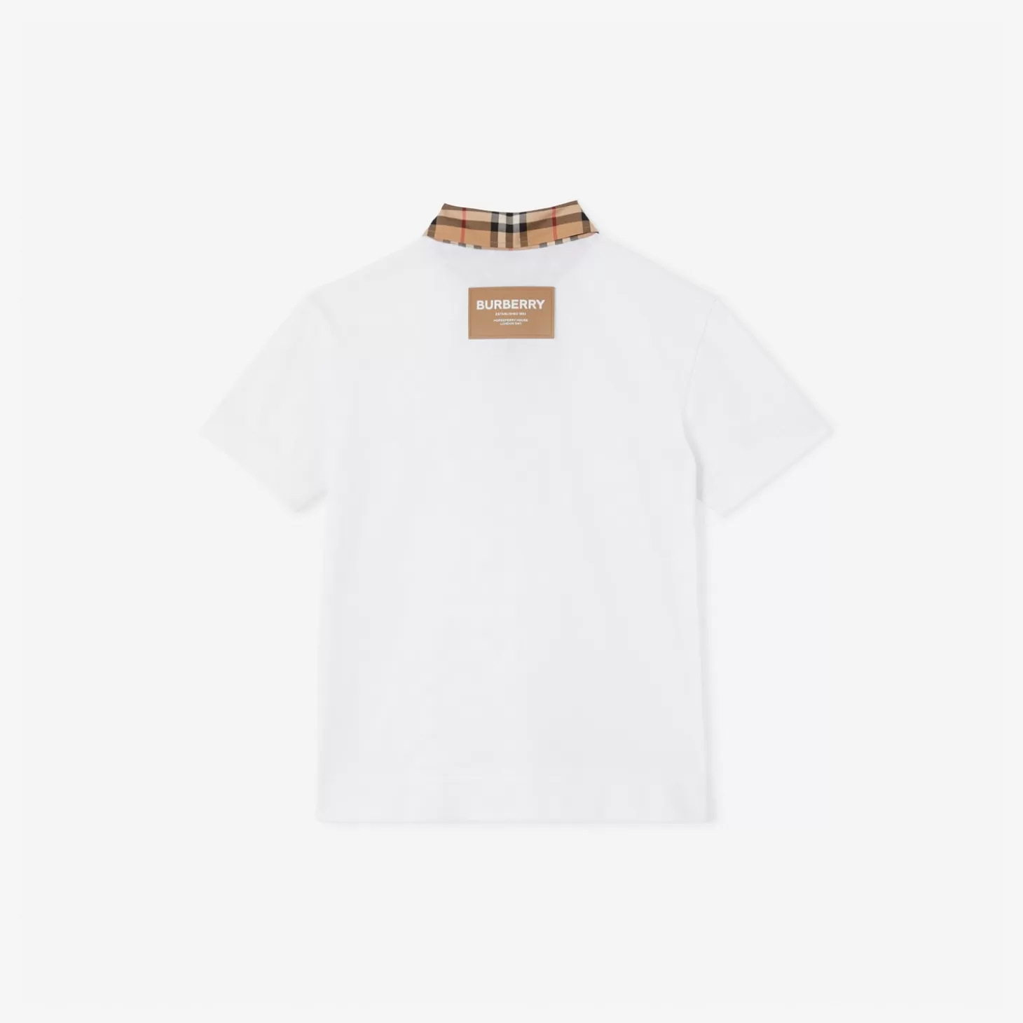 Burberry Vintage rutig pikétröja i bomull*Barn Badkläder | Polos & T-shirts