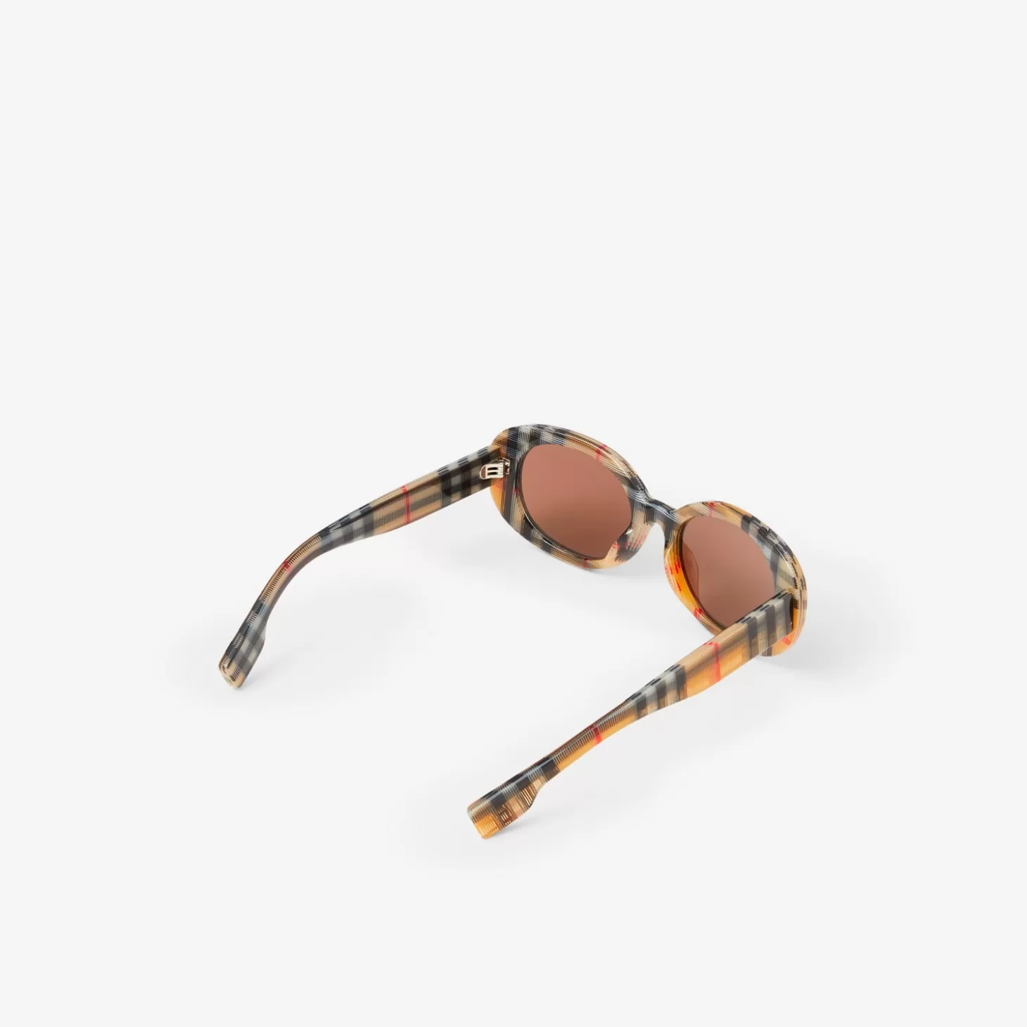Burberry Vintage rutig solglasögon med ovala ram*Barn Solglasögon