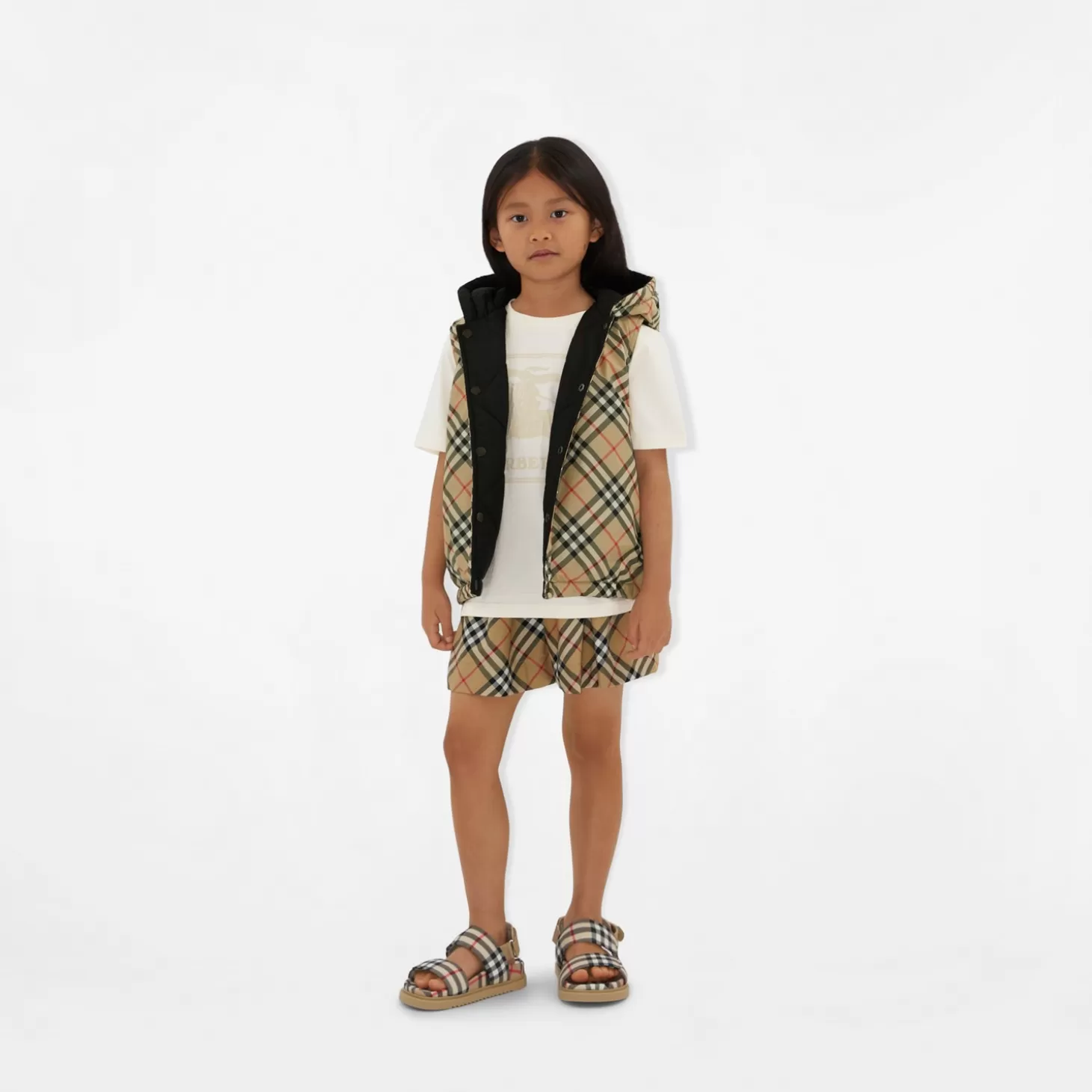 Burberry Vändbar Check Gilet*Barn Badkläder | Kaffor och jackor