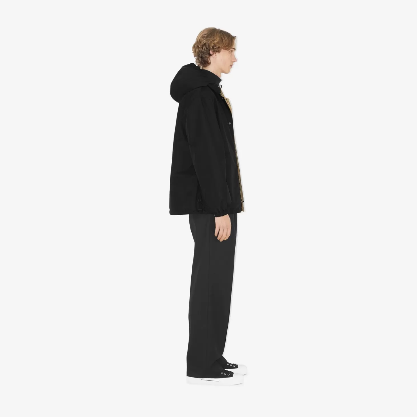 Burberry Vändbar rutig nylonjacka*Män Kaffor och jackor