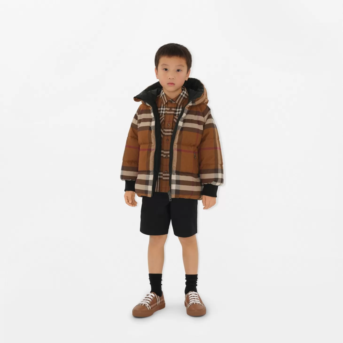 Burberry Vändbar rutig pufferjacka*Barn Badkläder | Kaffor och jackor