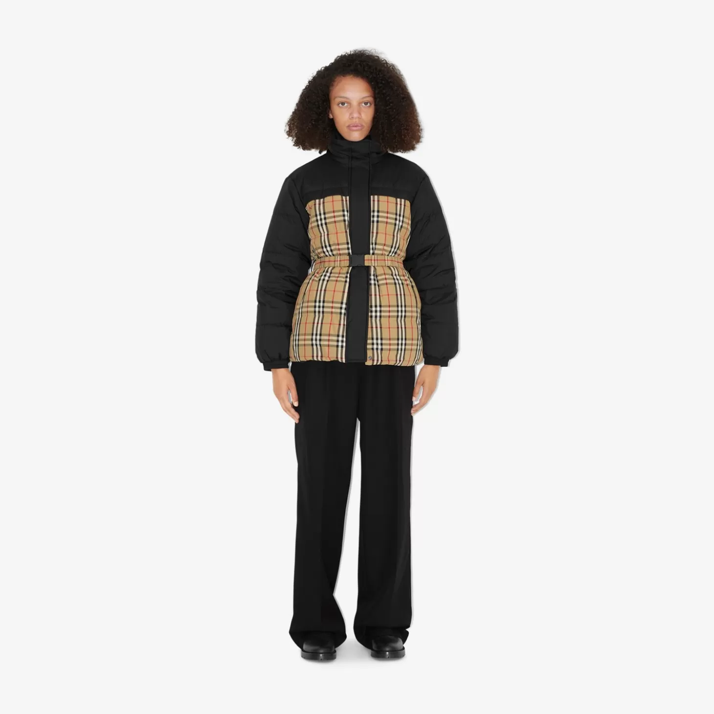 Burberry Vändbar rutig pufferjacka*Kvinnor Pufferjackor | Kaffor och jackor