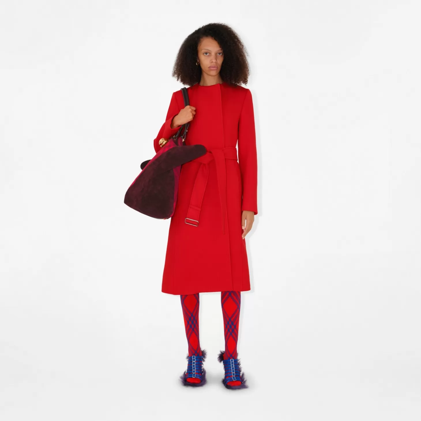 Burberry Wrap Coat av ull*Kvinnor Kaffor och jackor